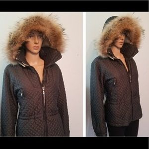 $1225 Postcard Italy Racoon fur ski jacket